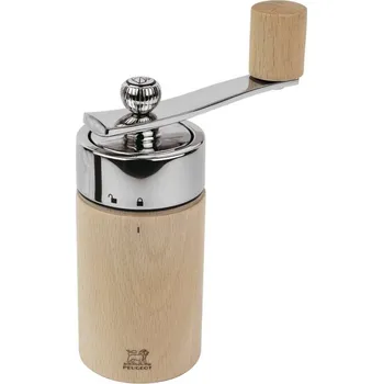 Mlýnek na koření Sambonet Paderno Industrie s.p.a. MLÝNKY NA MUŠKÁTOVÝ OŘÍŠEK, zn. PEUGEOT - ISEN - bukové dřevo/nerez Varianta: MLÝNEK NA VELKÉ KUSY KOŘENÍ, zn Peugeot, ISEN, výška 16 cm, bukové dřevo/nerezová ocel