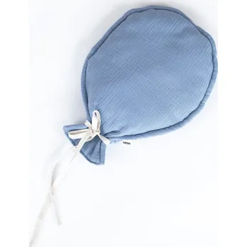 Dekorace do dětského pokoje Tulimese Dekorační nástěnný balónek s výšivkou VÝBĚR BARVY/MATERIÁLU: MUŠELÍN MODRÝ