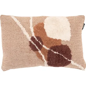 Polštář By-Boo Hnědý vlněný polštář Ogani 40 x 60 cm