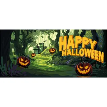 Party dekorace Halloween Banner, Děsivý les, 400x180cm