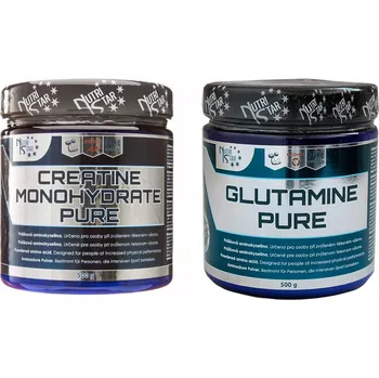Kreatin Nutristar CREATINE MONOHYDRATE PURE 500 g + Nutristar Glutamin 500g