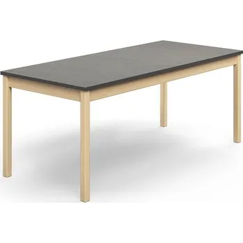 Psací stůl Stůl DECIBEL, 1800x800x720 mm, akustické linoleum, bříza/tmavě šedá