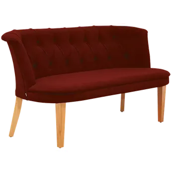Sedací souprava SCALA, pohovka, moření přírodní, koženka malinově červená
