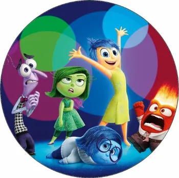 Jedlá dekorace na dort Jedlý papír postavy z filmu V hlavě 19,5 cm