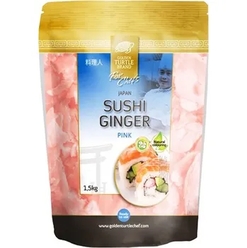 Nákladaný sushi zázvor růžový 1500 g - Golden Turtle