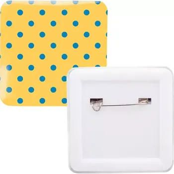 SquareBadge Maxi odznak se špendlíkem - bílá - AP716810