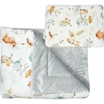 přikrývka Mimilove Set přikrývky nejen pro miminka s polštářkem Velvet Kouzelný podzim