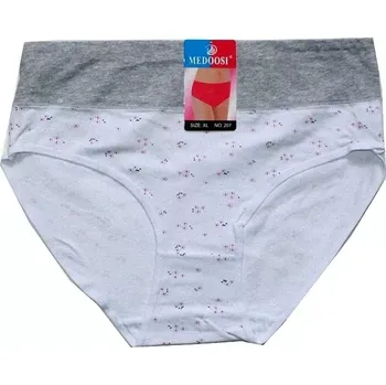 Dámské kalhoty Dámské kalhotky do pasu kytička 207 bílá