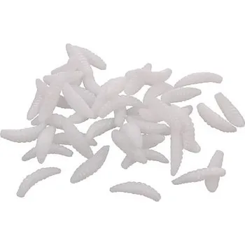Vrhač návnad Merco Bait Soft Worms umělí červi 50 ks bílá balení 1 sada