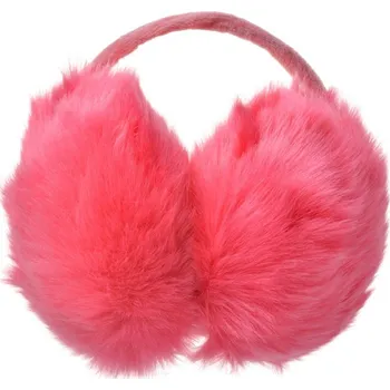 Čepice Basic plyšové růžové klapky na uši na černé čelence