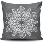 ASIR Povlak na polštář NKLF-127 šedý s ornamenty