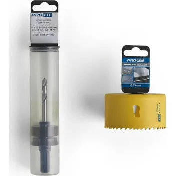 Archivační box Bimetalový vykružovák, s adaptérem a středovým vrtákem, 79 mm