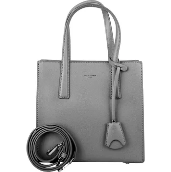 Střední tříoddílová šedá kabelka do ruky David Jones CM7132