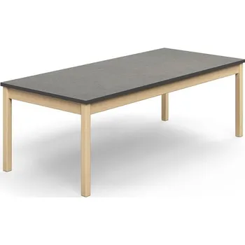 Psací stůl Stůl DECIBEL, 1800x800x590 mm, akustické linoleum, bříza/tmavě šedá