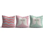 ASIR Set povlaků na polštář HMI-KIR-110 růžová a modrá