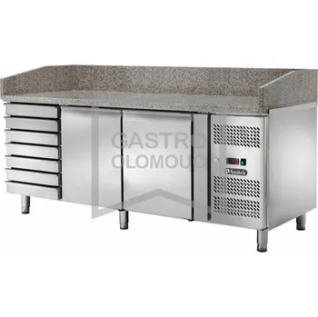 Amitek Stůl pizza chladící AK2612TN 7 neutr.zásuvek 2025x801 Varianta: Stůl pizza chladící AK2612TN 7 neutr.zásuvek 2025x801