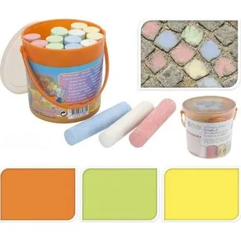 Kresba křídy chodníkové (15ks) + PH kbelík