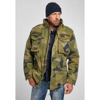 Pánské oblečení Pánská bunda Urban Classics M-65 Giant Swedisch Camo Brandit kaki 1753574