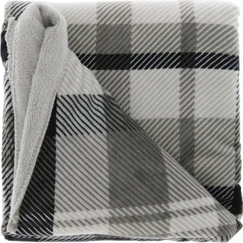 Přehoz na lůžko Kostkovaný přehoz Huub šedá