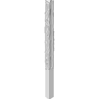 Plot Betonový plotový sloupek koncový Presbeton pro výšku plotu 160 cm 165x150x2400 mm reliéfní hnědá