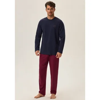 Pánské pyžamo Pánské pyžamo Henderson 41915 Tm. modrá 3XL