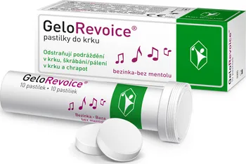 Přírodní produkt GeloRevoice Pastilky do krku bezinka/bez mentolu 10 pastilek