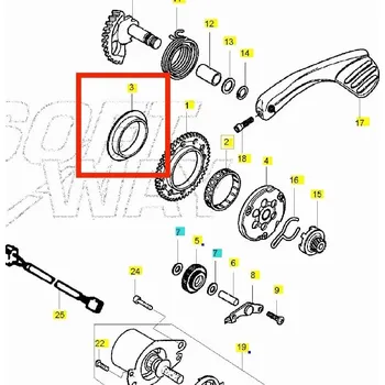 Auto-moto Yamaha Volnoběžka - vedení 3KJ155280000