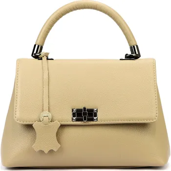 Kabelka Kožená kufříková kabelka Luka 24-041 béžová