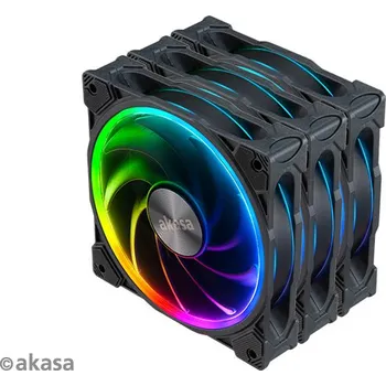 přídavný ventilátor Akasa SOHO AR LED 12 cm RGB 3 ks AK-FN108-KT03