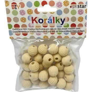 Dětské navlékací korálky Dřevěné korálky - 14 mm - 30 ks - PK510-29