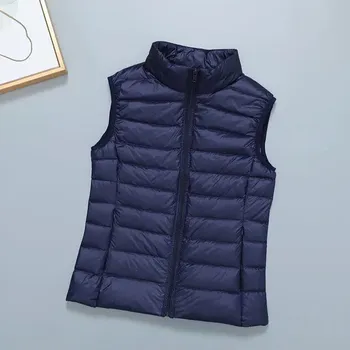 Dámská vesta Tenká prošívaná vesta Barva: Tmavě Modrá, Velikost: 3XL