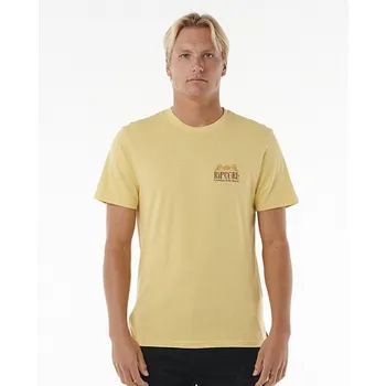 Pánské tričko Tričko Rip Curl DOWN THE LINE TEE Straw velikost L