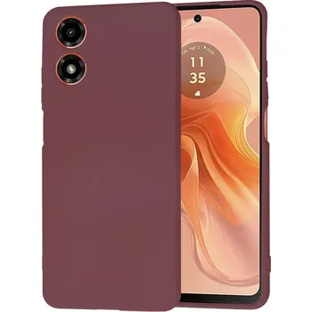 Pouzdro na mobilní telefon Kryt Motorola Moto G04 / G04s / E14 Techsuit SoftFlex - plum red