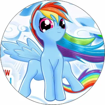 Jedlá dekorace na dort Jedlý papír My little pony Rainbow Dash 19,5 cm