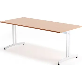 Jídelní stůl Stůl SANNA, 1800x800x720 mm, bílá/buk