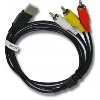 Datový kabel VHBW Adaptér audio/video z USB na 3 x RCA konektor
