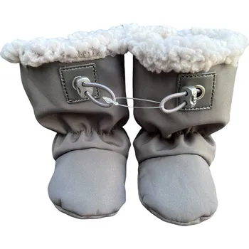 Capáčky Softshellové capáčky s beránkem šedé s brzdičkou 0-6 měsíců Šedá