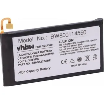 Baterie pro mobilní telefon VHBW Baterie pro Samsung Galaxy A3 (2017) / SM-A320, 2350 mAh