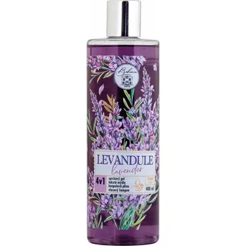 Sprchový gel 4v1 sprchový gel, šampon, pěna a mýdlo 400 ml - Levandule