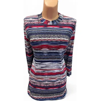 Dámská tunika Halenka LOVITA, Barva Modrá, Velikost 38 - na zakázku, Materiál 96% Viskoza 4% Lycra