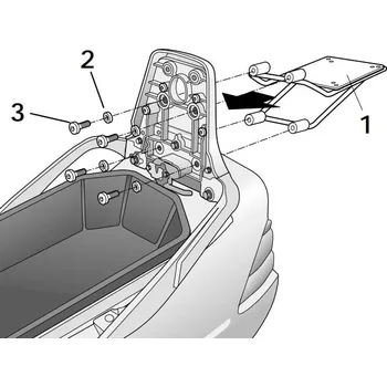 Zavazadlo na motocykl SHAD Nosič kufru SHAD Burgman 01/06 130.S0S21T