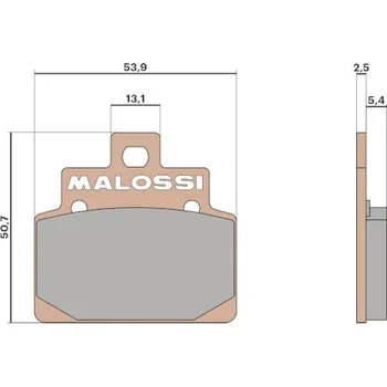 Brzda pro motocykl Malossi Brzdové destičky 0460 Malossi - MHR 6215014BS