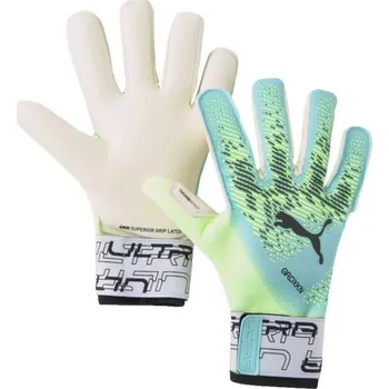 Brankářské rukavice Pánské brankářské rukavice Puma ULTRA GRIP 1 HYBRID 8 Světle zelená, Černá