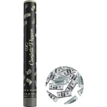 Konfeta Vystřelovací konfety peníze 100 dolarové bankovky 40cm - Party Pal