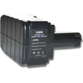 VHBW Baterie pro Metabo BS 15.6 Plus, 15.6 V, 3.3 Ah