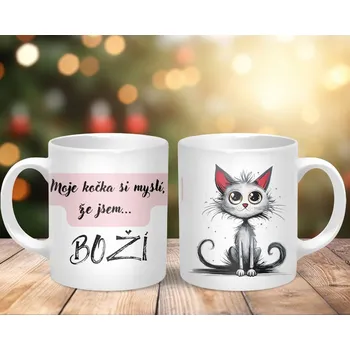 Hrnek 330ml, MOJE KOČKA SI MYSLÍ... , cena za 1 ks