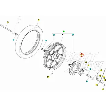 Brzda pro motocykl Piaggio Brzdový kotouč - přední 1C000849