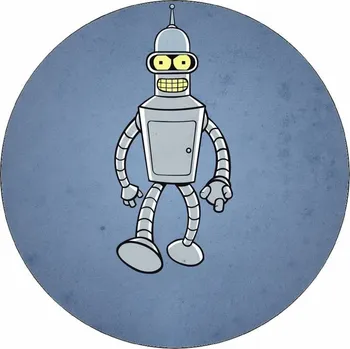 Jedlá dekorace na dort Jedlý papír Futurama Bender na šedém pozadí 19,5 cm