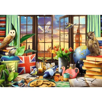 Puzzle TREFL Puzzle Premium Plus Tea Time: Vše britské 1000 dílků