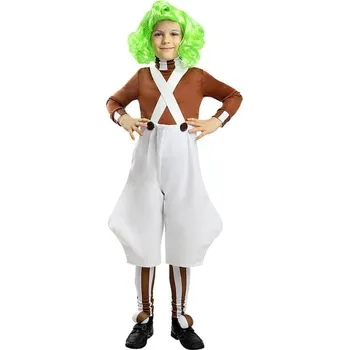 Funiglobal - Kostým Umpa Lumpa pro děti - Karlík a továrna na čokoládu - 5-6 years